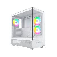 torre pc montech xr w atx blanca 3x120mm argb ventana cpu 175mm vga 420mm
