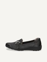 caprice moccasin black made of leather without heel size 36