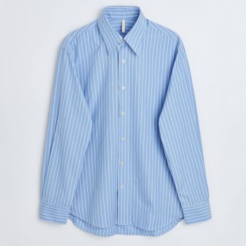 Sunflower Base Cotton-Poplin Striped Shirt - M