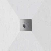plato de ducha pizarra dexa blanco  70x80 cm rejilla inox