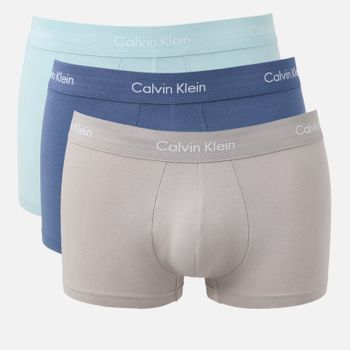 Calvin Klein Three-Pack Cotton-Blend Low-Rise Trunks - XL