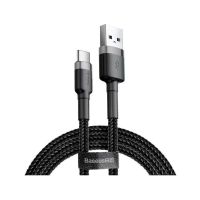 cable baseus catklf-bg1 usb-a a usb-c 1m 3a trenzado reforzado negro