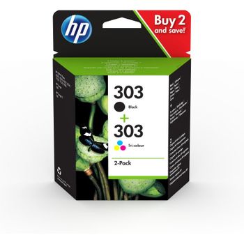 Cartucho de Tinta Original HP 303 Pack Negro + Tricolor