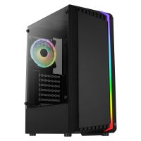 aerocool bionic v2 rgb cristal templado usb 30 negra