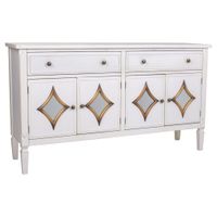 aparador de madera blanco 140x38x80