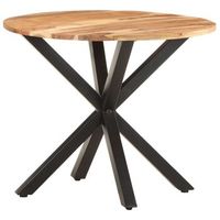 mesa auxiliar de madera maciza de acacia 68x68x56 cm vidaxl