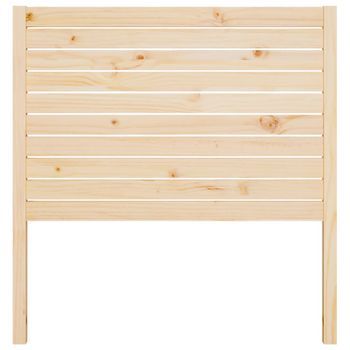 Cabecero Cama Mueble De Dormitorio De Cama Madera Maciza De Pino 81 X 4 X 100 Cm Marrón M02_0005126