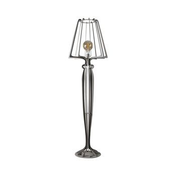 Lámpara De Pie Minerva Ø38x166 Cm En Hierro Estilo Reticulado Diseño Moderno Con Interruptor De Pie Conexión E27 Made In Italy Mud