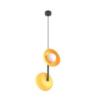 lampara colgante elara naranjanegro 2 luces