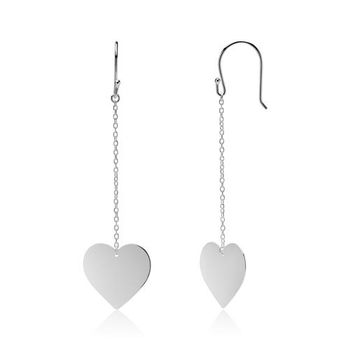 Pendientes corazón de plata 925