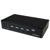 conmutador kvm displayport startechcom sv431dpu3a2 4 puertos usb 30 4k montaje en rack