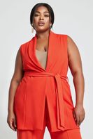 limited collection blazer naranja sin mangas mujer curvy y tallas grandes limited collection