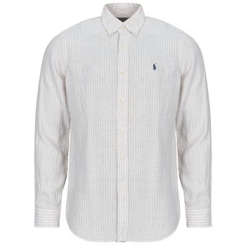 Polo Ralph Lauren Camisa manga larga CAMISA DE RAYAS DE CORTE RECTO EN LINO para hombre