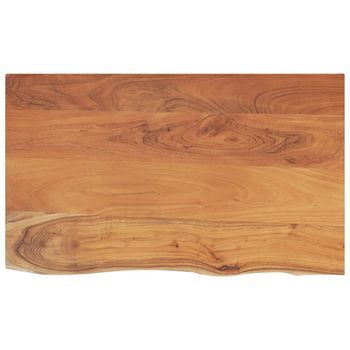 Encimera De Baño Rectangular Madera Maciza Acacia 100x60x2,5 Cm Vidaxl