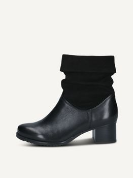 CAPRICE Bootie, black, made of Leather with Block heel, Size 40.5