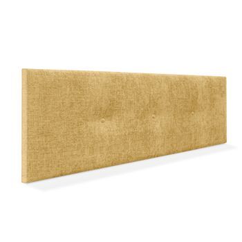 Cabecero De Lana Natural Con Botones 150x50cm Camas 150 - Mostaza