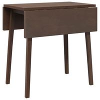 mesa de comedor de madera maciza de caucho marron vidaxl