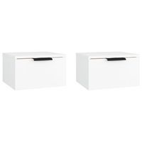mesitas de noche de pared 2 uds blanco 34x30x20 cm vidaxl