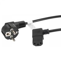 lanberg cable de extension acodado cee 77 a iec 320 c13 machohembra 18m vde negro
