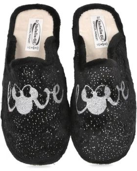 de L&R SHOES NATALIA 3011 ZAPATILLAS DE CASA PARA MUJER NEGRO