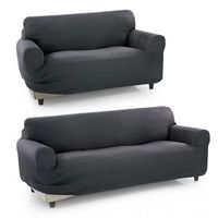 funda sofa poliester algodon y elastano gris oscuro duo sofa