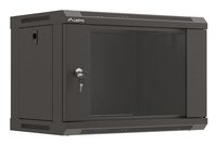 armario lanberg mural rack 19 6u 540x350 flat pack negro puerta cristal