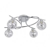 abrila plafon varanasi cromo de 4 luces