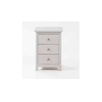 Mesita Madera Maciza Con Tres Cajones Funcional Y Elegante