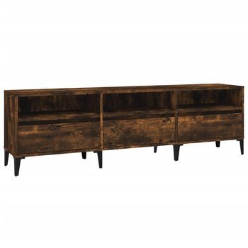 Mueble De Tv | Mueble De Salón | Gabinete De Tv Madera Contrachapada Roble Ahumado 150x30x44,5 Cm