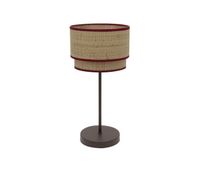 lampara sobremesa metal color marron serie roque 30cm