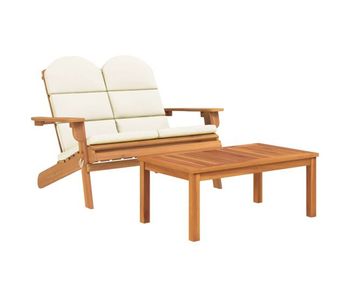 Juego de muebles de jardín adirondack 2 piezas madera acacia