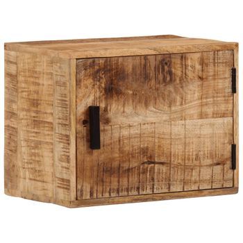 Mesita De Noche | Mesilla De Noche De Pared Madera Maciza De Acacia 40x30x25 Cm Cfw351840