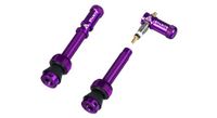 par de valvulas tubeless granite design juicy nipple de 45 mm con tapones quita omnibus morados