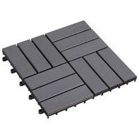 tile de decking 30 uds gris 30 x 30 cm madera de acacia vidaxl