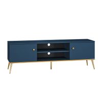 mueble tv 2 puertas 160 cm melamina azul