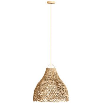 Lámpara Colgante De Ratán Estilo Boho - Rodric Natural