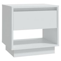 mesita de noche mesilla de noche - madera contrachapada blanco 45x34x44 cm