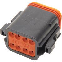 conector de cable electrico carcasa deutsch 8 pines macho negro