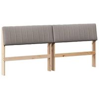 cabecero tapizado taupe 180 cm madera de pino macizo vidaxl