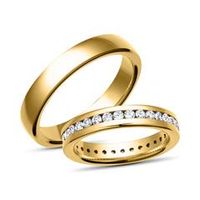 alianzas oro amarillo 18 quilates 32 diamantes