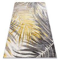 bliss z217az276 alfombra dorado  gris - hojas de palma moderna estr 160x220 cm