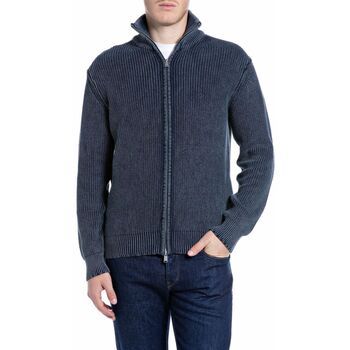 Replay Jersey Cardigan Full Zip in Cotone Effetto Used para hombre