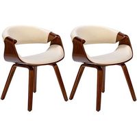 set de 2 sillas de comedor foley tela nogalcrema 52x62x76 cm clp