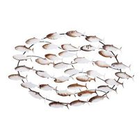 decoracion pared de metal alabalk multicolor 94x58x5 cm