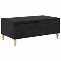 mesa de centro 90x50x35 cm madera - negro