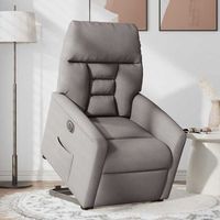 sillon de salon  silla  sillon electrico reclinable elevable de tela gris taupe