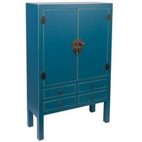 armario de madera de 4 cajones y 2 puertas 63x26x100
