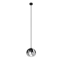 lampara de techo negro acero alt 125 cm