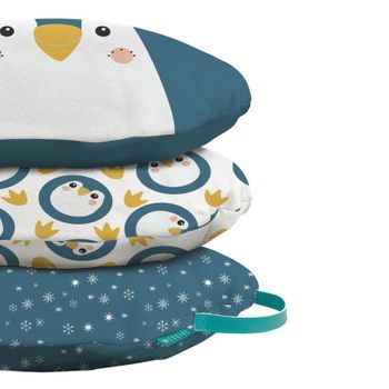 Pack Puffs De Suelo Infantil Pingüino