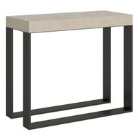 consola extensible 90x40300 cm efecto madera cachemira hierro
